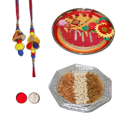 "Rakhi Pooja Thali - CodeRTN22 - Click here to View more details about this Product